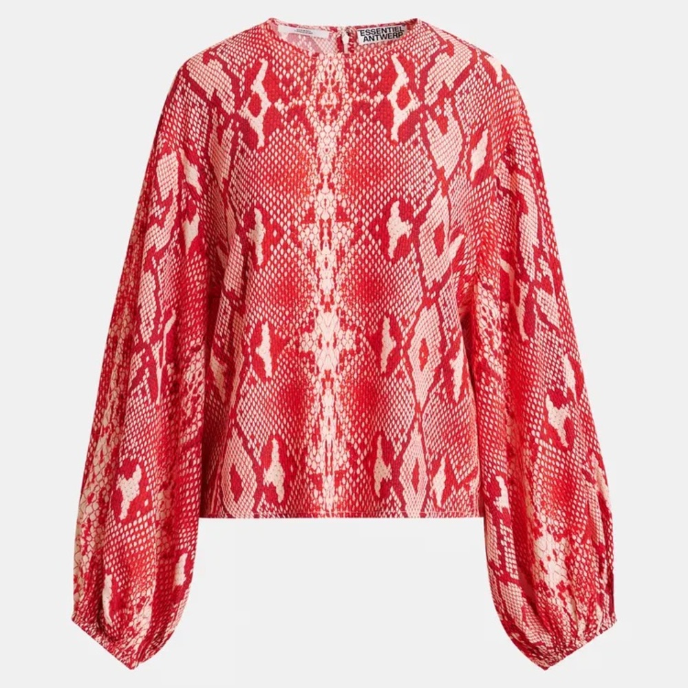 ESSENTIEL ANTWERP Inemy snakeskin 
blouse